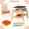 Kids Art Desk Set with Table, 2 Chairs, Chalkboard and Whiteboard